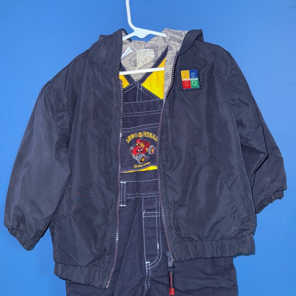 Lego Kids Overalls with Yellow and Blue Accents & Wind Breaker Jacket - Picture 2 of 8